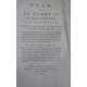 MURET Marc Antoine Onan, ou le tombeau du Mont Cindre 1809 Onanisme Masturbation médecine Edition originale rare