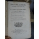 Sainte Bible en latin et Français par Carrières complet en dix volumes, rare en brochage éphémère d'époque.1802