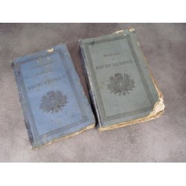 Manuel recrutement 1820 et son supplément 1822 Militaria Edition originale imprimerie royale