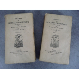 Boileau Despréaux Editions Lemerre sur hollande 1875, couverture vélin, bel exemplaire à toutes marges