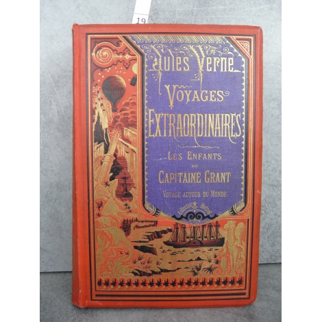 Hetzel Jules Verne Les enfants du capitaine Grant Bannière violette. Voyages extraordinaires