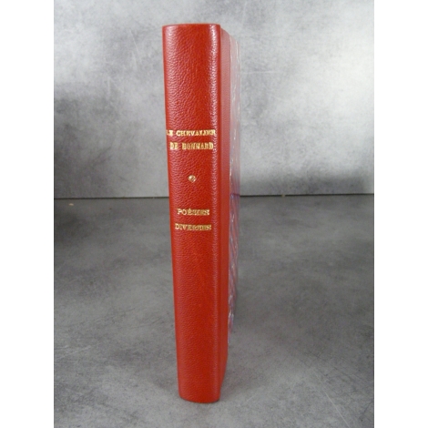 Chevalier de Bonnard Poésies diverses Quantin 1884 tirage à petit nombre Bon exemplaire